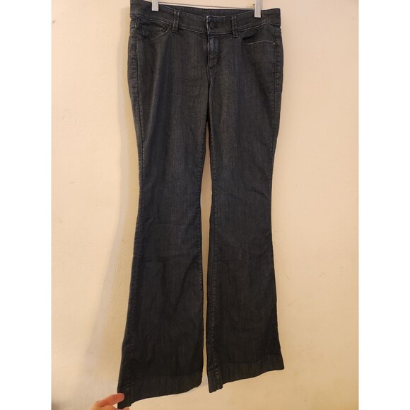 Ann Taylor Women's Size 8 Dark Blue Mid-Rise Stretch Boot Cut Denim Jeans - Picture 1 of 8